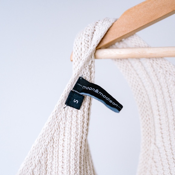 Cream Two Way Knit sweater Tank top beige cream - Picture 4 of 4